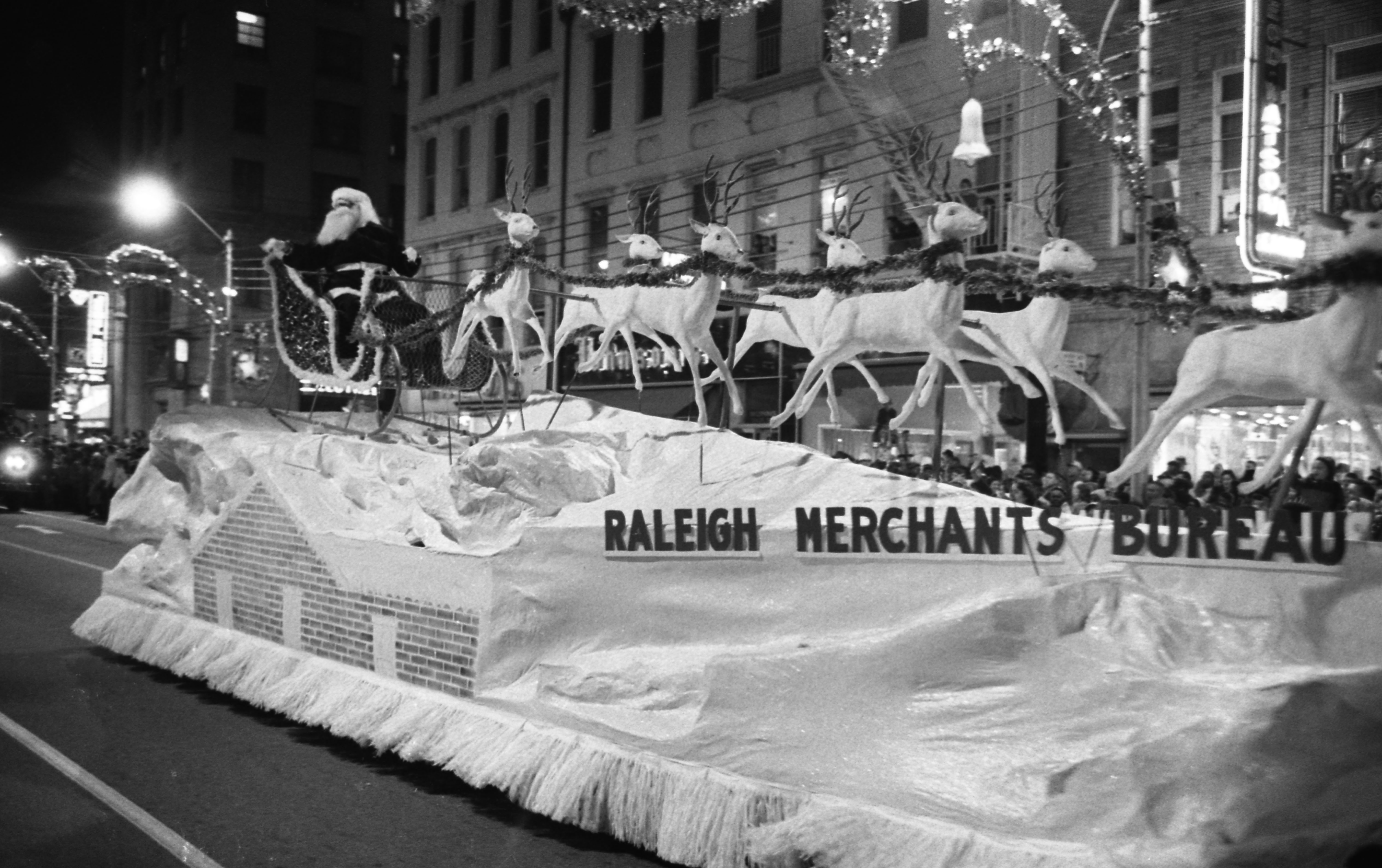 Raleigh Christmas Parade in 1961