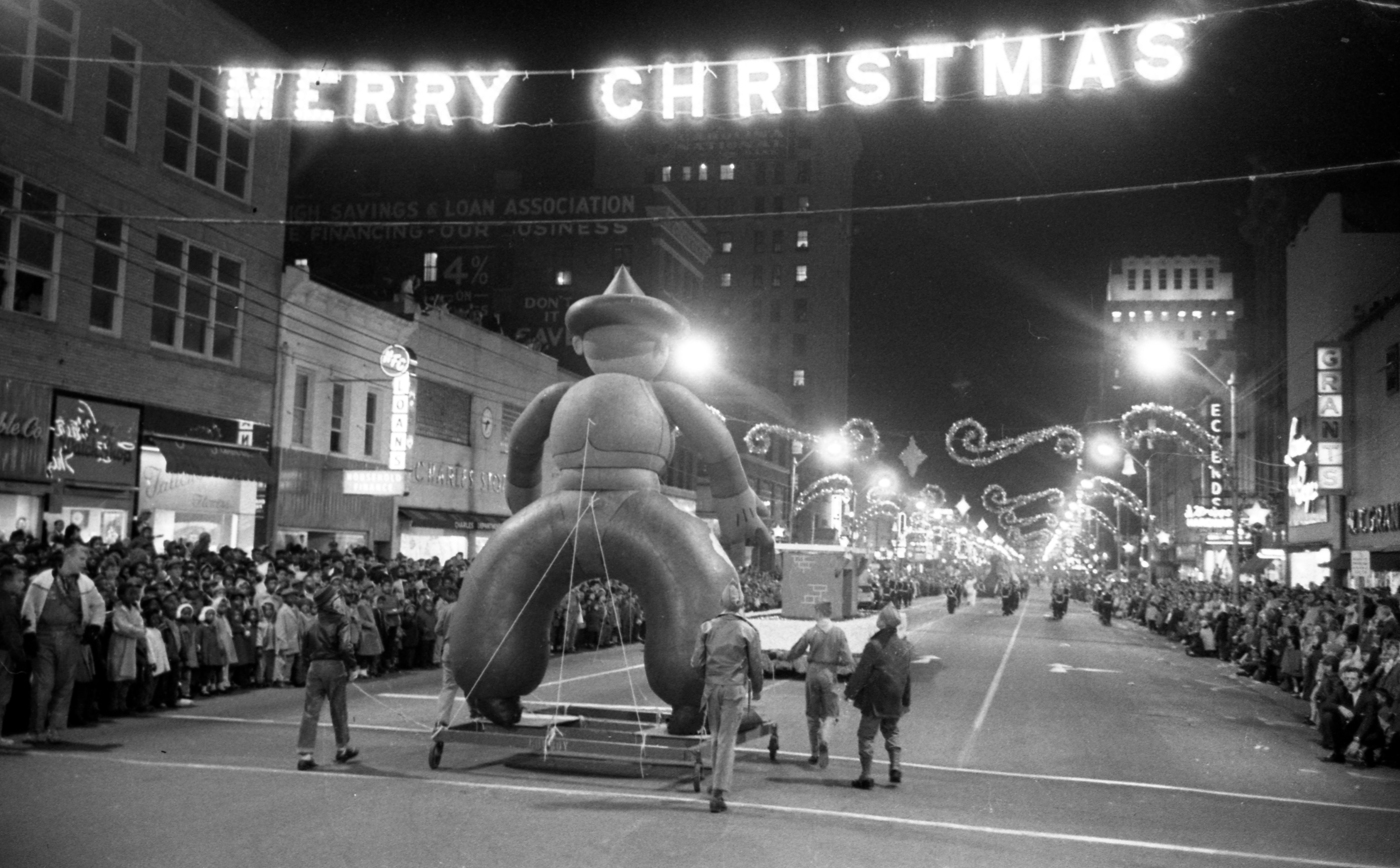 Raleigh Christmas Parade in 1961