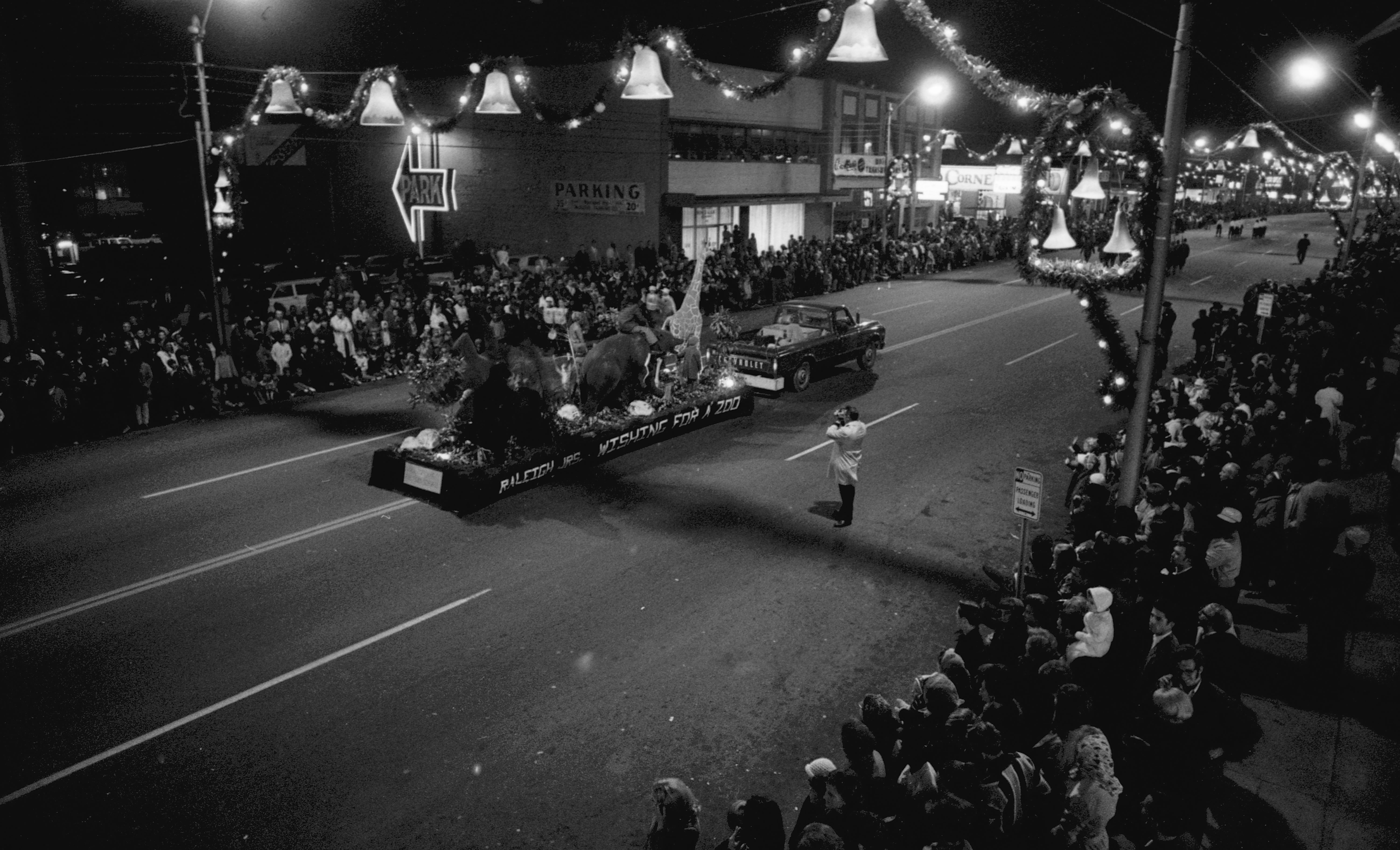 Raleigh Christmas Parade in 1969