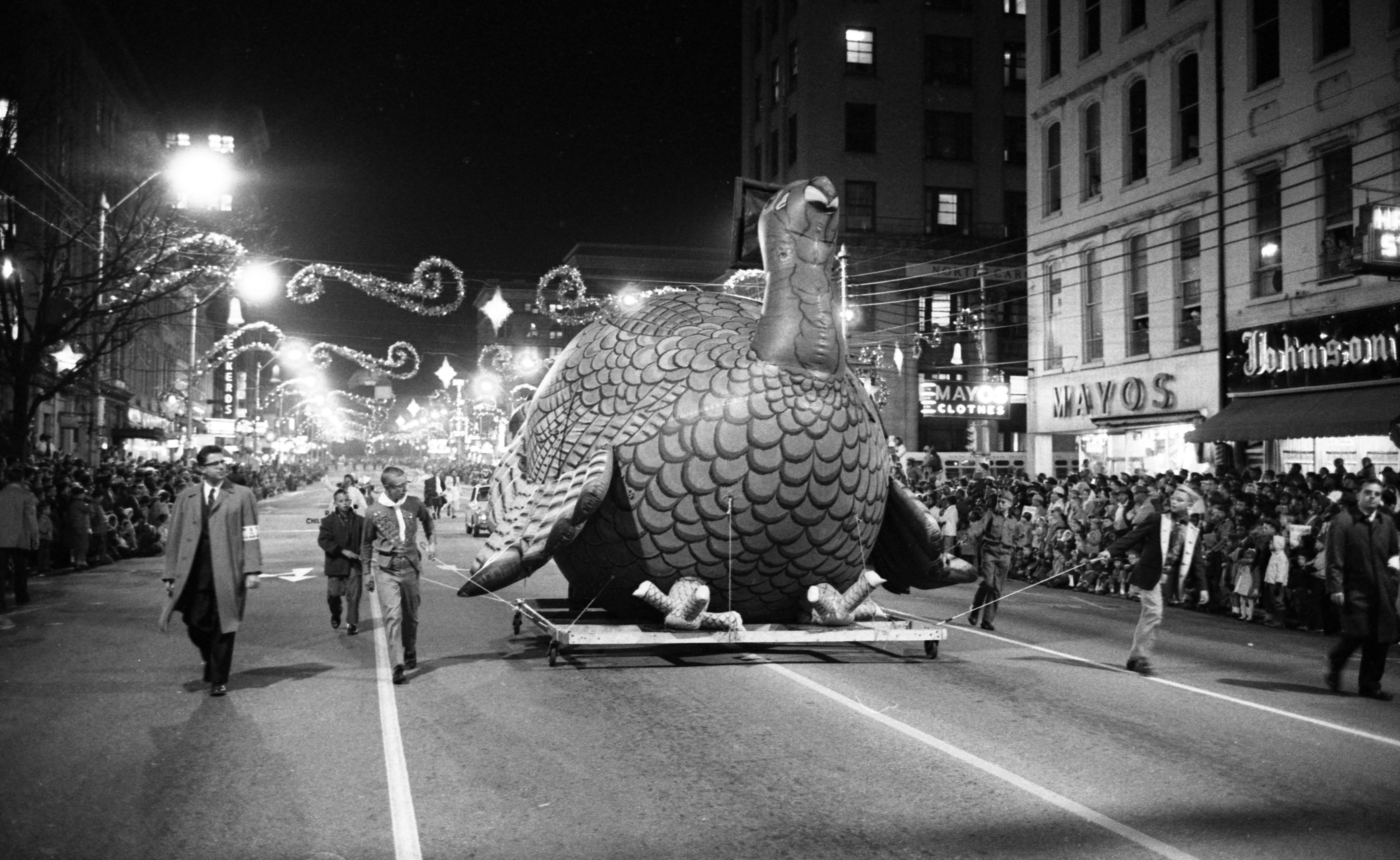 Raleigh Christmas Parade in 1961